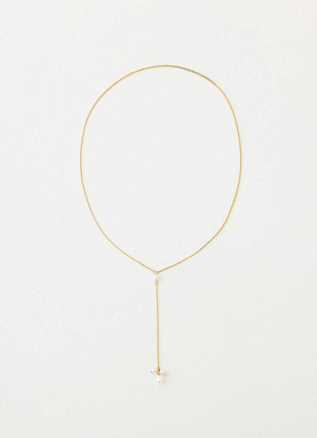 Silhouette Pearl Necklace - Gold