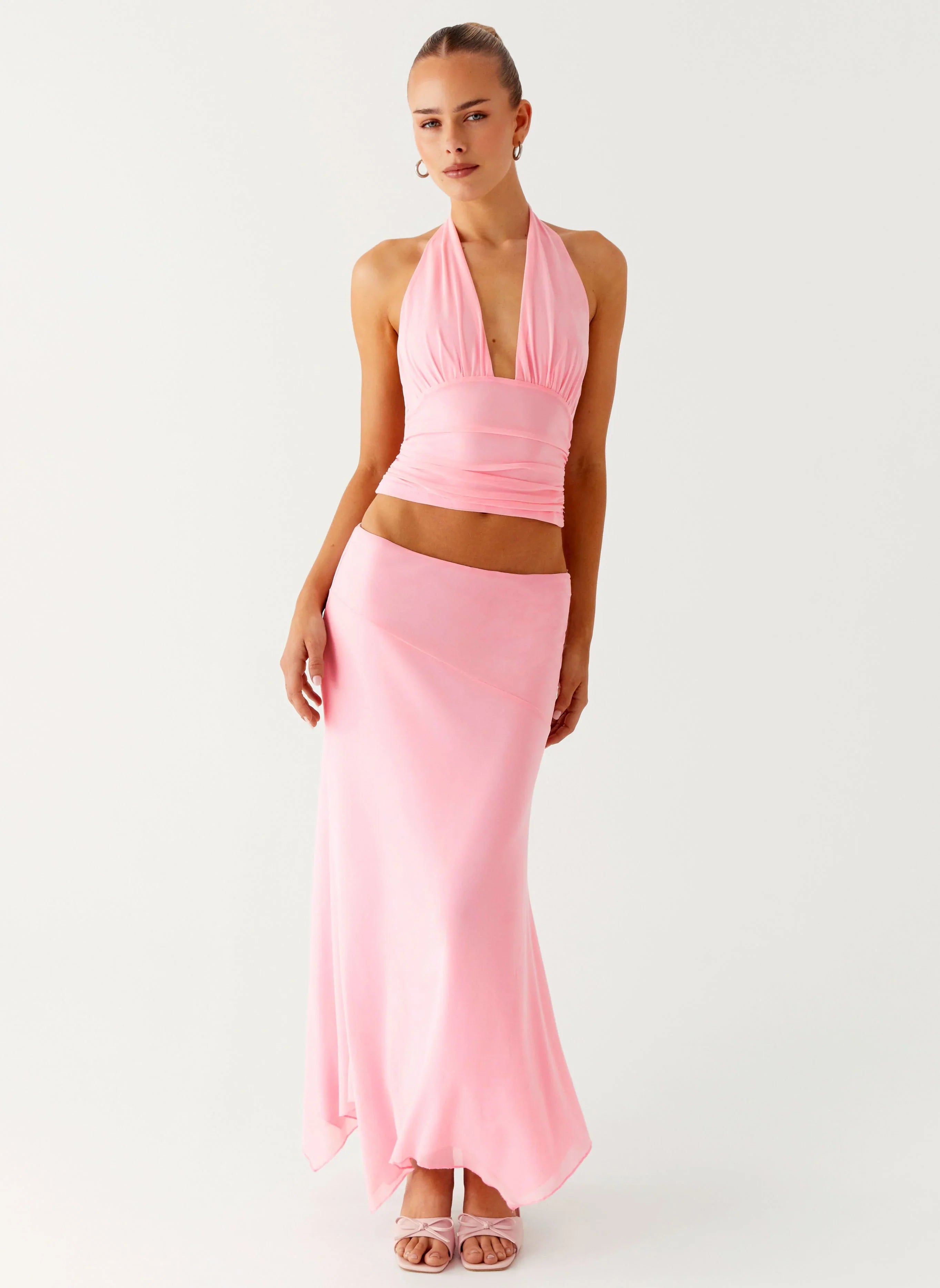 Kerrie Halter Top - Baby Pink