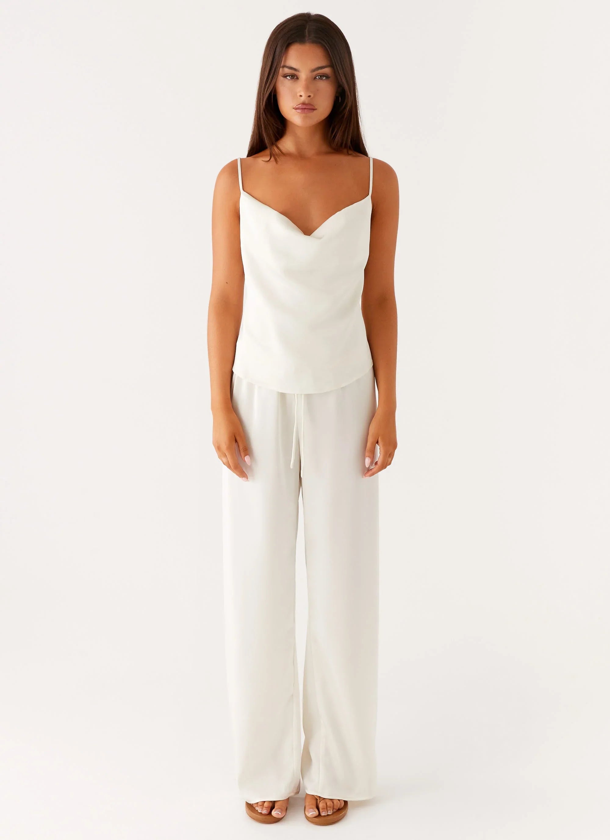 Kaia Cowl Neck Top - Butter